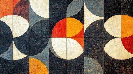 Fototapeta premium Abstract Rounded Geometric Pattern