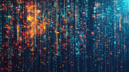 Abstract digital data backdrop