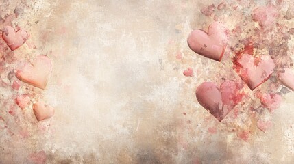 Fototapeta premium Romantic backdrop featuring hearts in a beautiful design