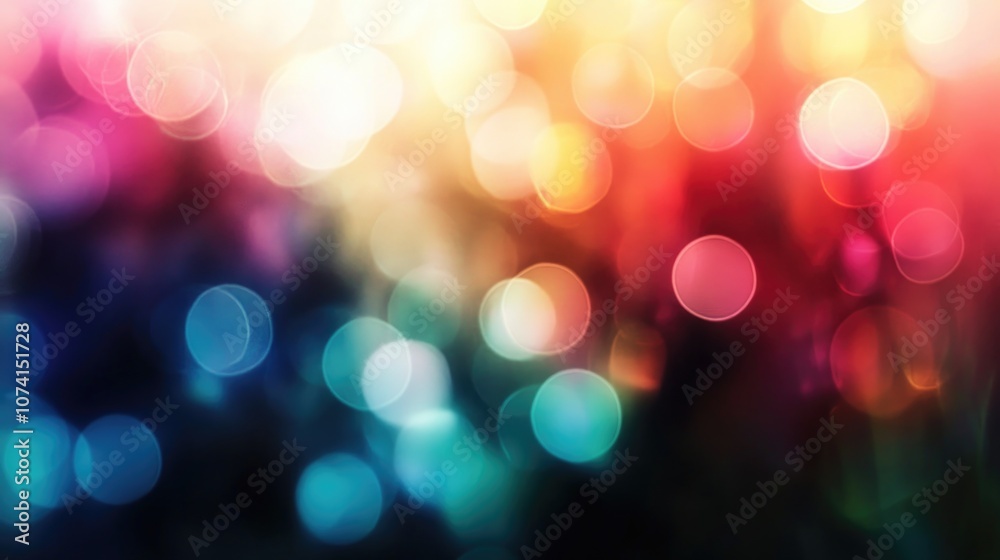 Poster abstract gradient with multiple colors featuring a defocused blur effect