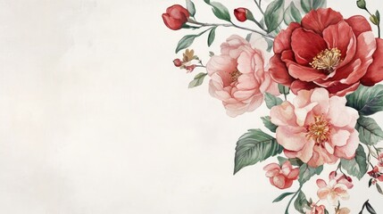 Floral themed wedding invitation cards