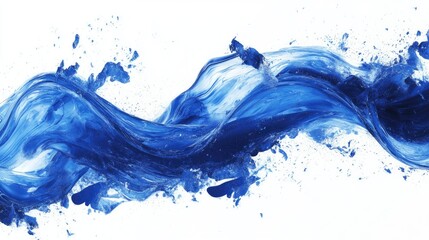 Blue dynamic wave illustration on a white background