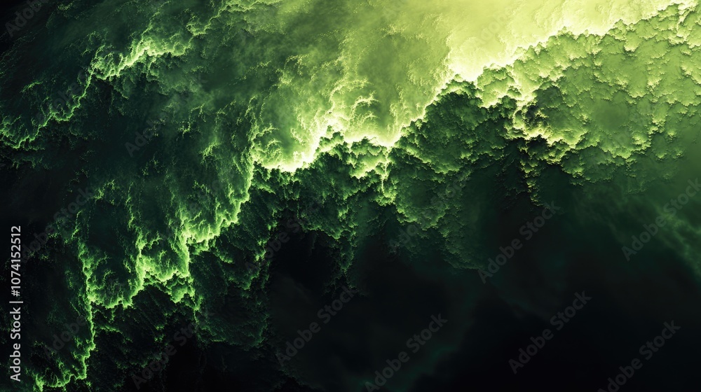 Fototapete abstract fractal background in a computer generated image with ample space for text or other element