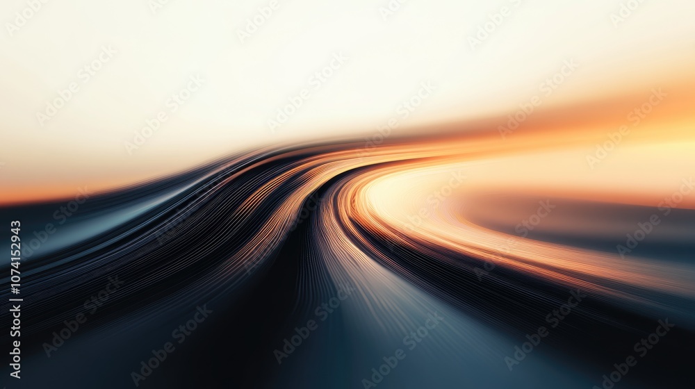 Poster zoomed blurred gradient lines creating a centered design effect