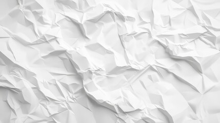 Obraz premium Abstract white background featuring a low poly design with a crumpled paper effect 3D illustration