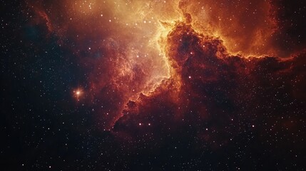 Obraz premium Mysterious celestial body in the cosmos Vibrant space nebula with a cluster of stars Abstract outer space backdrop 3D rendering