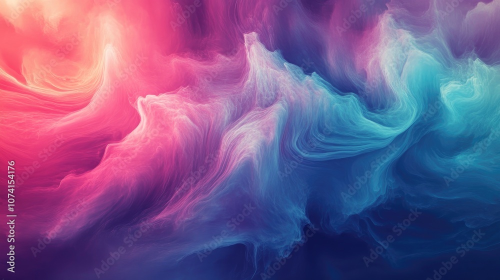 Poster abstract background design with soft gradients and vibrant colors creating a sense of motion and dep