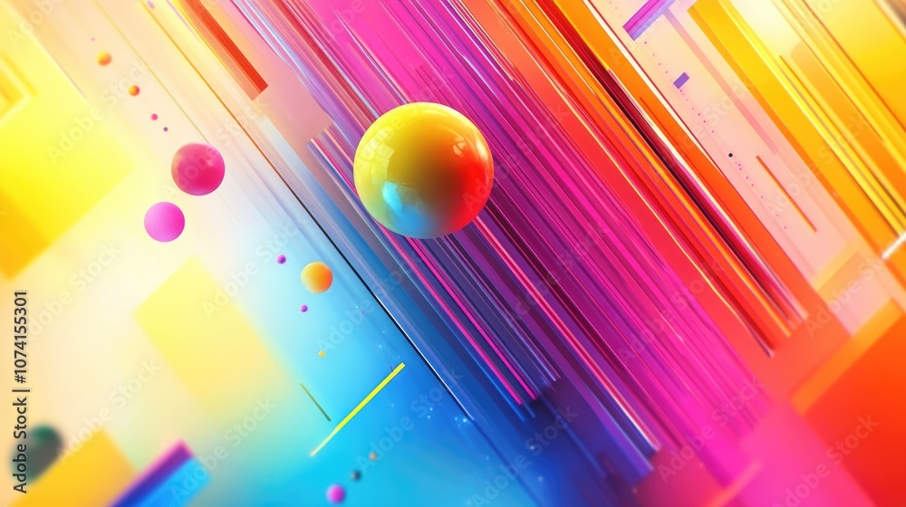 Poster abstract background design featuring vibrant colors and geometric shapes creating a modern and dynam