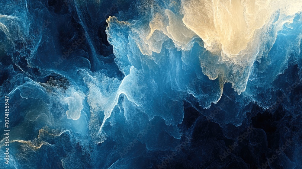 Poster Abstract digital backdrop created using computer generated imagery
