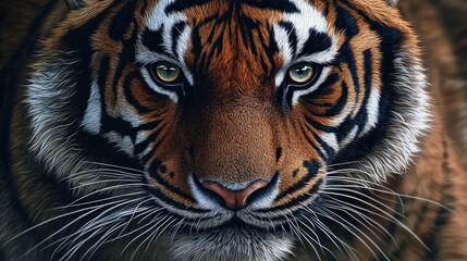 Fototapeta premium High resolution illustration of a tiger s face