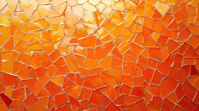 Abstract orange mosaic background