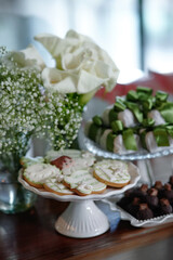christmas cookies on a table, cookies with background, decorated cookies, vintage, personalized cookies, party sweets, Easter, christening, baptism, 