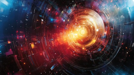 Obraz premium Futuristic technology backdrop