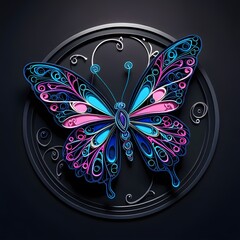 Black Butterfly Vector Tattoo Design Insect Illustration Pattern Art Decoration Nature Wing Ornament Symbol Flower Silhouette Floral Spring Element Fly Beauty Black Tribal Summer Wings Animal