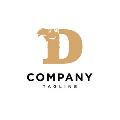 Letter D Camel logo icon vector