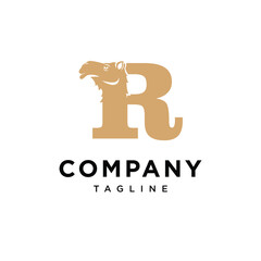 Letter R Camel logo icon vector