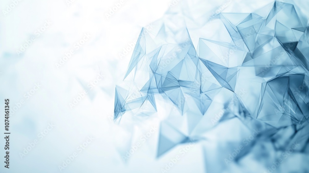 Poster monochrome gradient backdrop featuring transparent overlapping polygons low poly design ideal for bu