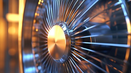 Close up of a running fan indoors