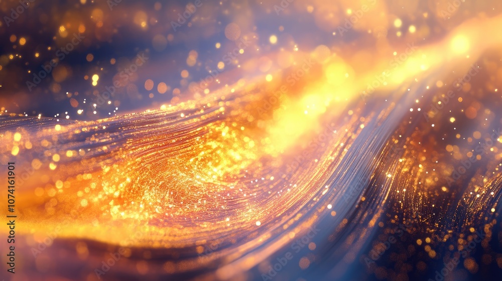 Poster abstract shiny background with fractal 3d rendering