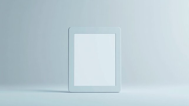 Isolated white tablet featuring a blank display