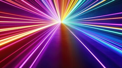 Colorful striped laser lights create artistic expressions conveying diverse meanings and fantasies suitable for wallpapers smartphone screens and decorative purposes