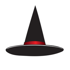 Traditional pointed witch hat