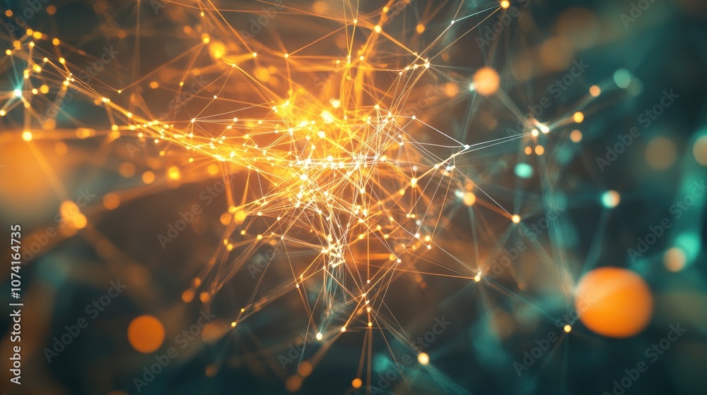 Poster blurred abstract background depicting networking concepts social media interaction and internet comm