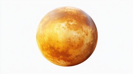 Obraz premium Golden circle icon of Mars rendered in 3D cartoon style isolated on a white background