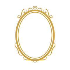 Golden mirror frame Illustration 
