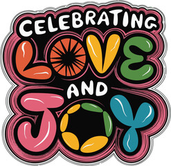 Celebrating love and joy illustration vector .