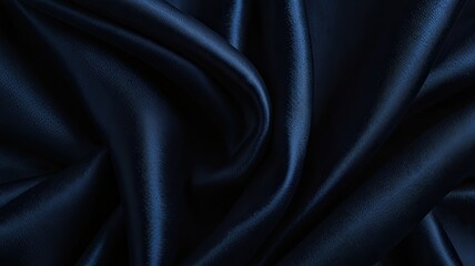 Fototapeta premium The luxurious dark satin fabric elegantly drapes with smooth flowing contours that highlight its richness creating a sophisticated visual effect