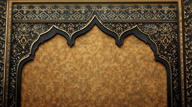 A close-up of an ornate archway with intricate details