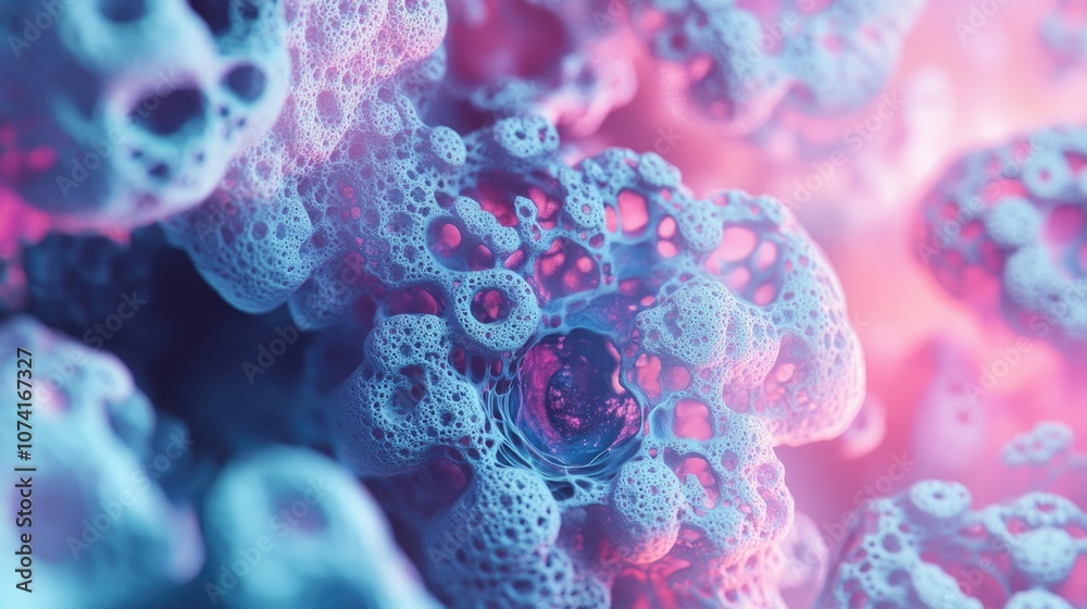 Fototapete Abstract fractal background created in 3D cartoon rendering