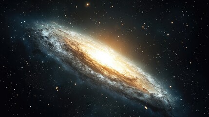 Obraz premium Incredibly beautiful galaxy in deep space rendered in 3D cartoon style Science fiction wallpaper