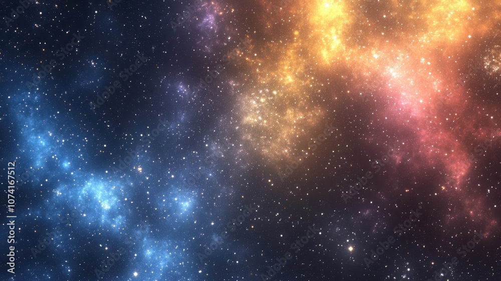 Poster high definition star field background rendered in 3d cartoon style colorful starry night sky texture