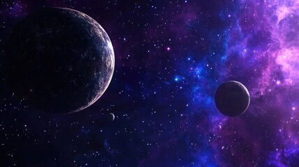 3D cartoon depiction of planets and galaxies featuring a science fiction wallpaper that showcases the beauty of deep space and the billions of galaxies in the universe serving as a cosmic art back