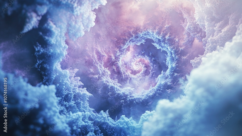 Poster Abstract fractal patterns and shapes in a 3D cartoon rendering Infinite universe with mysterious psychedelic relaxation patterns Dynamic flowing natural forms and sacred geometry featuring mystica