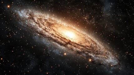 Obraz premium 3D cartoon rendering showcasing stars within a galaxy set against a backdrop of empty space