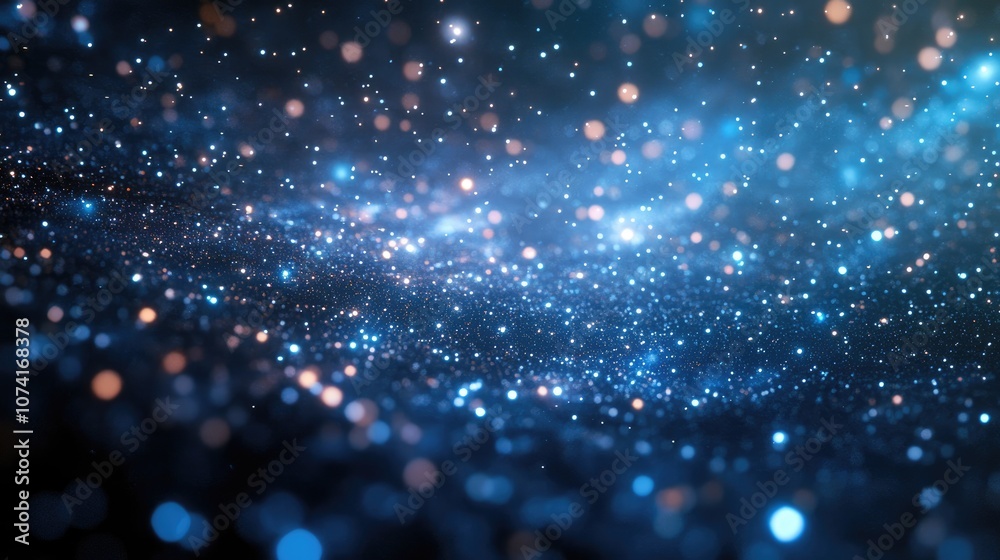 Poster stars of a planet and galaxy in free space rendered in 3d cartoon style