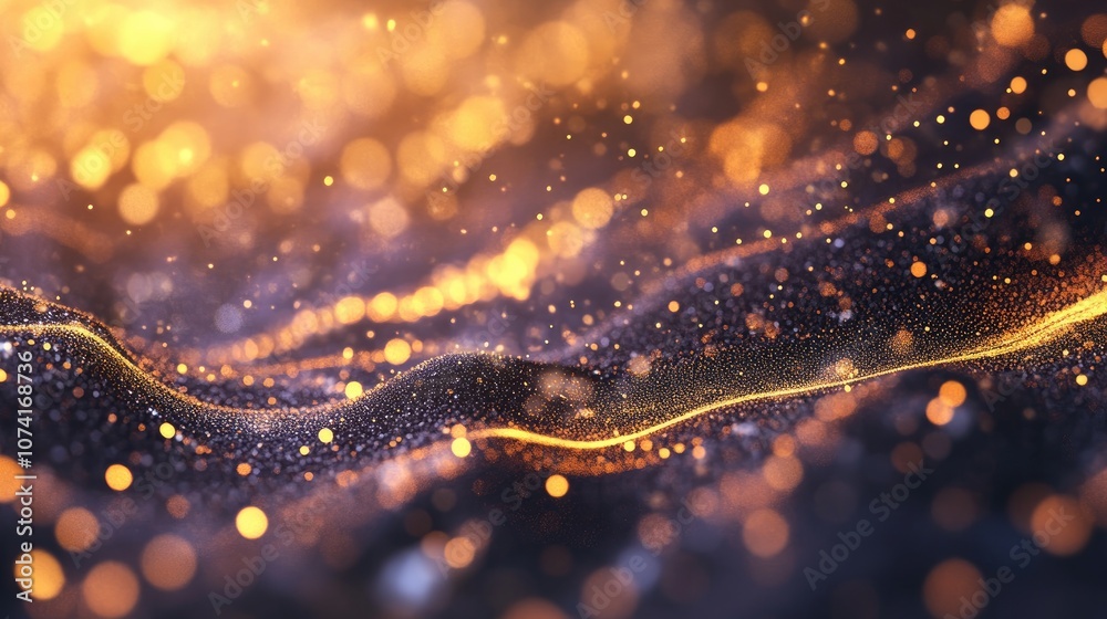 Poster Abstract texture with a light bokeh background in a 3D cartoon rendering