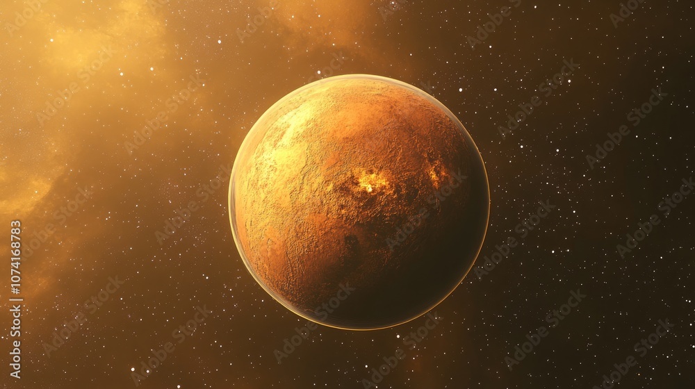 Poster Planet in a 3D cartoon style rendering