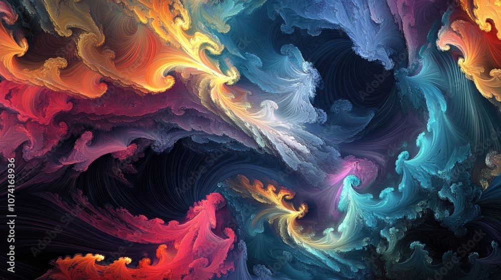 Poster colorful abstract background featuring a 3d cartoon rendering this graphic modern art piece showcase