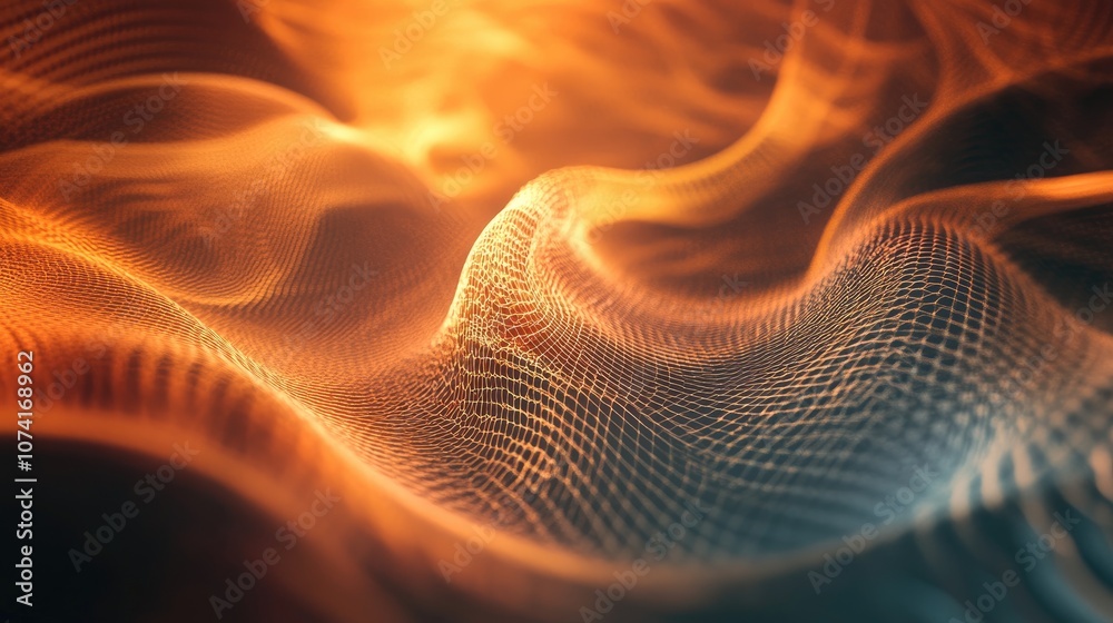 Aufkleber Abstract fractal forms depicted in a 3D cartoon rendering focusing on the themes of nuclear physics and graphic design The surreal design features a geometric sacred futuristic quantum digital hol