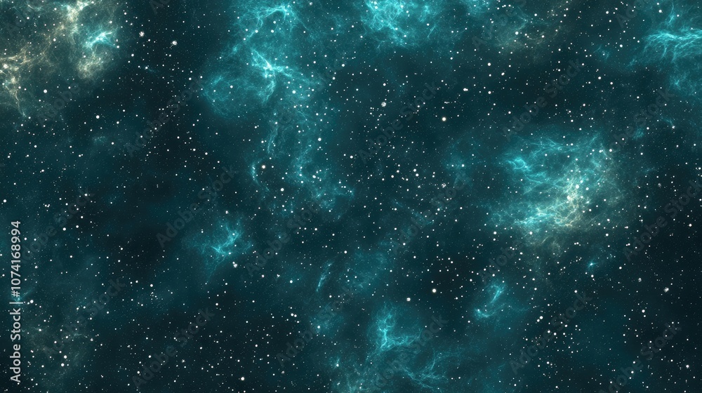 Aufkleber Outer space background texture in 3D cartoon rendering style