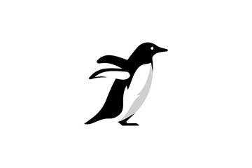 Antartica Black Penguin Graphic Logo Design Vector Inspiration