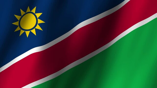 Animated Flag Namibia 4k video