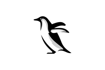 Antartica Black Penguin Graphic Logo Design Vector Inspiration