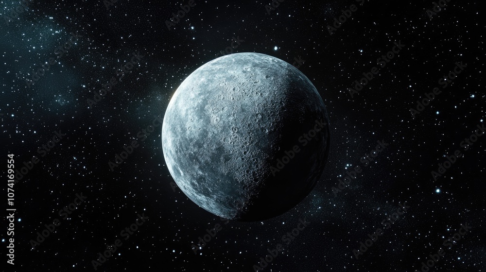 Aufkleber high quality space background in 3d cartoon rendering