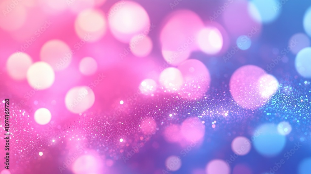Poster Abstract texture with a light bokeh background in a 3D cartoon rendering