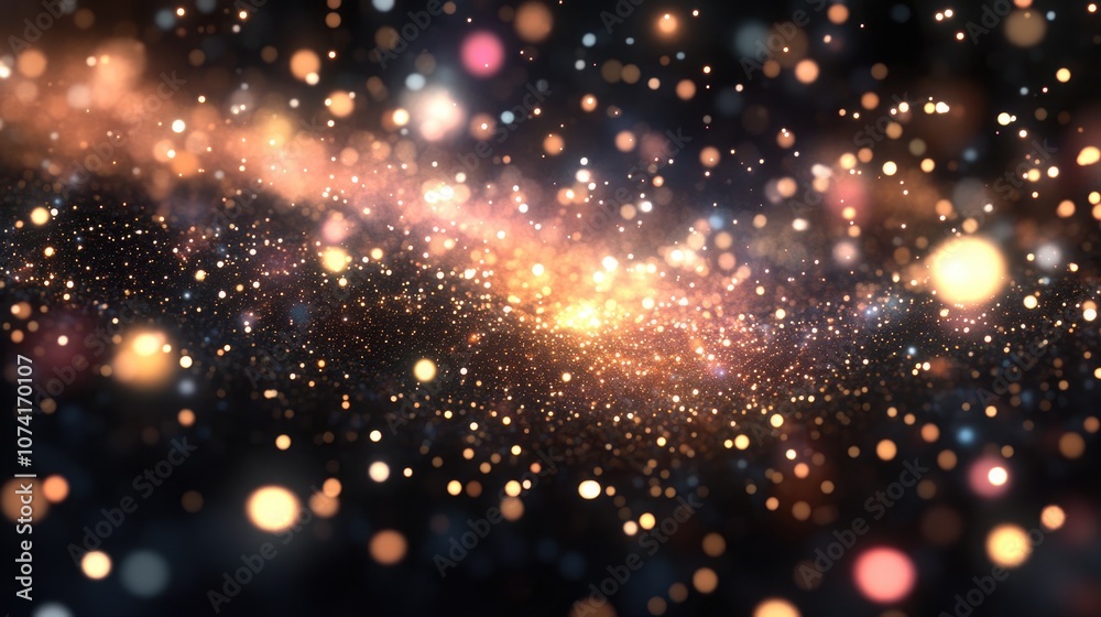 Aufkleber galaxy and light in a 3d cartoon rendering